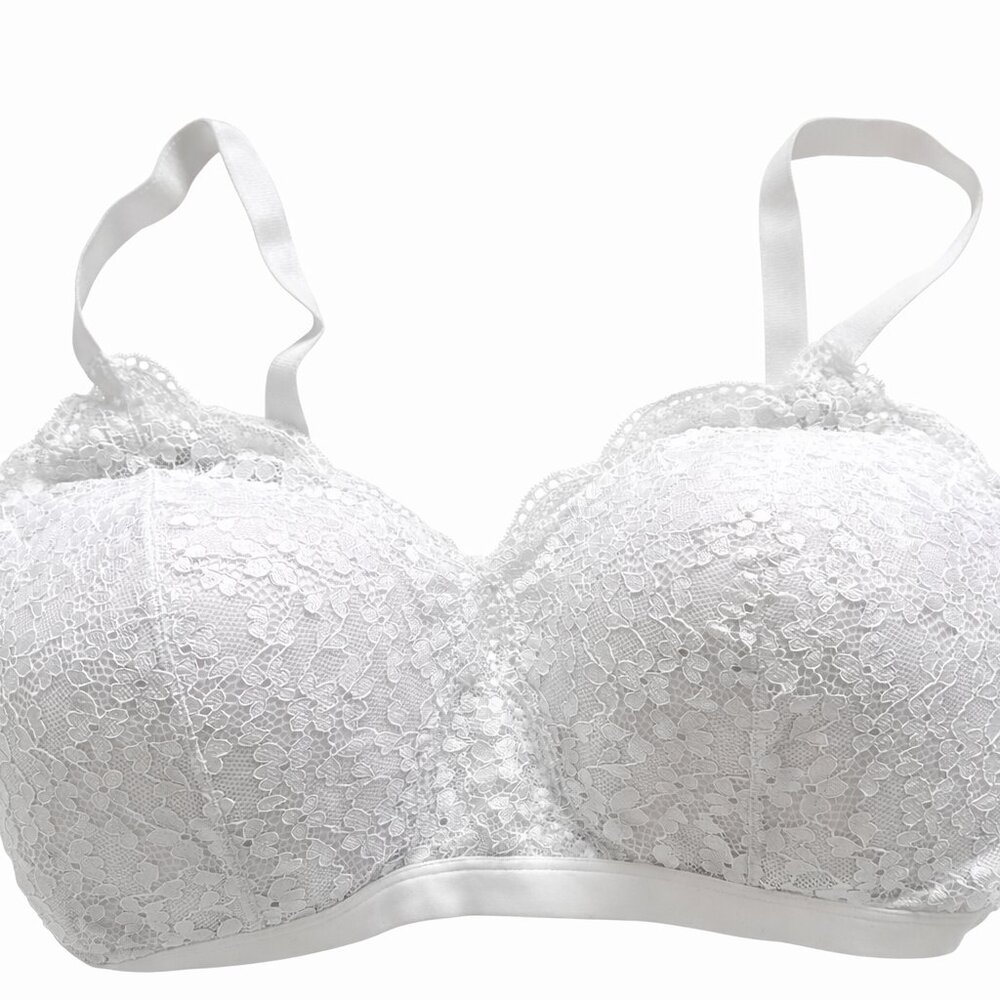 White Lace Comfort Bra NWT